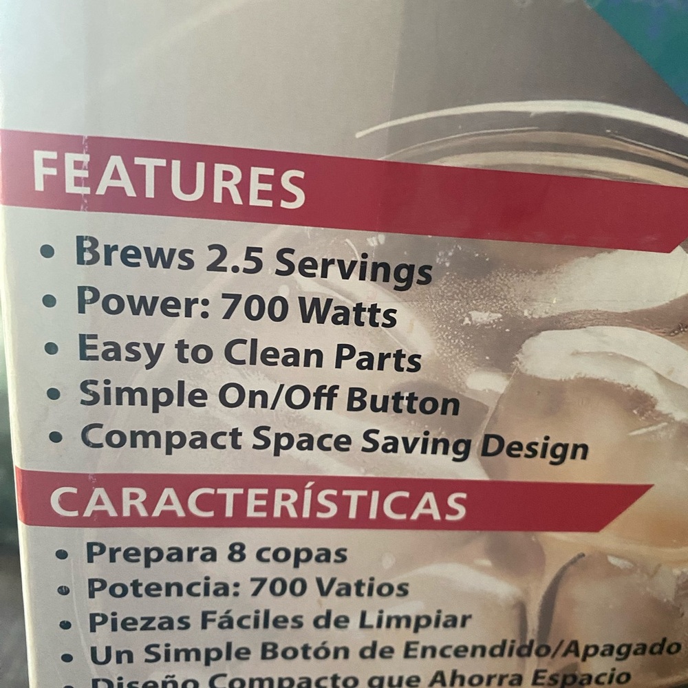 Brentwood Single Serve Iced Coffee & Tea Maker + 20oz. Tumbler Lid & Straw New - Picture 5 of 10